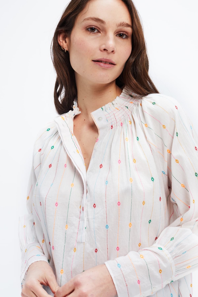 Elevera Blouse - Bohemian White 
